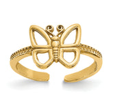 10k Butterfly Toe Ring